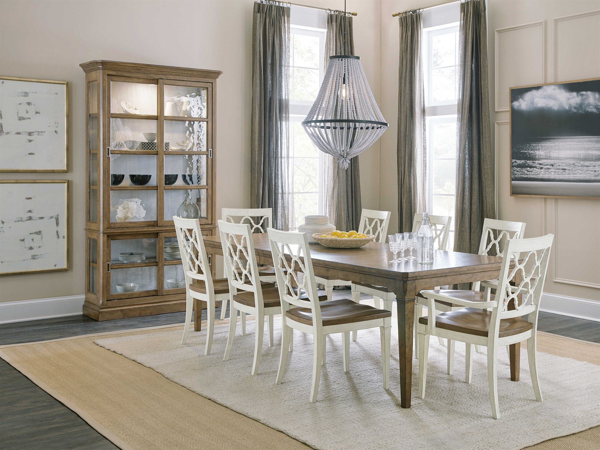 Hooker Furniture Montebello Carob Brown 82102'' Wide Rectangular