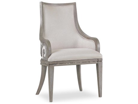 Hooker Furniture Sanctuary Hardwood Gray Upholstered Arm Dining Chair