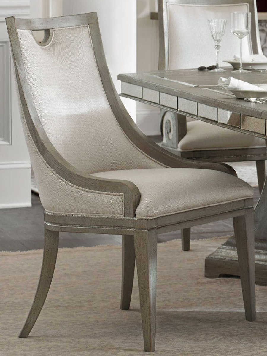 Hooker Furniture Sanctuary Greige With Shimmer On Oak Side Dining Chair Hoo560375410ltbr