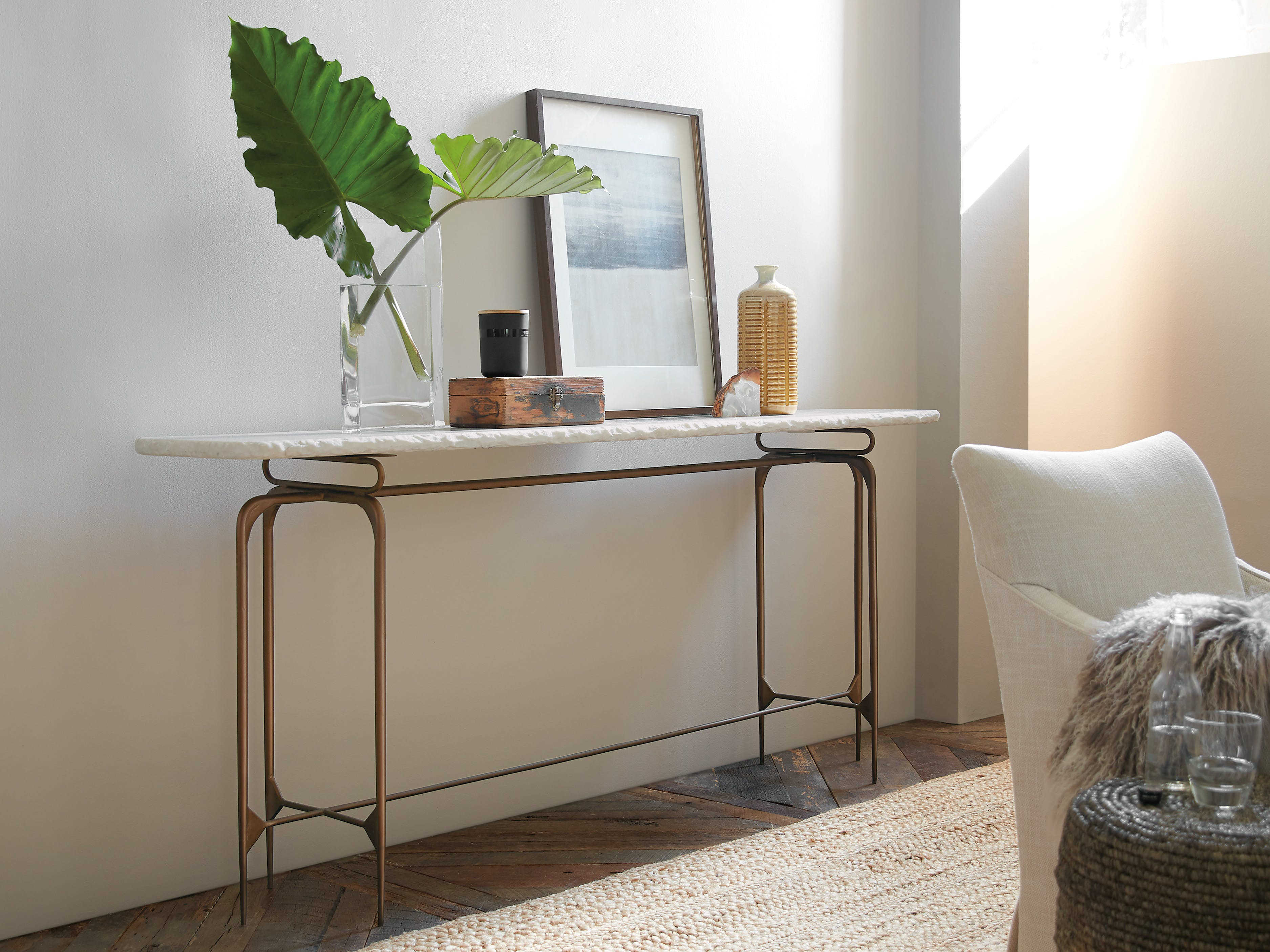 skinny console table or sideboard