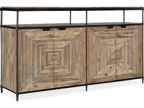 Hooker Furniture St Armand 60" Acacia Wood Light Natural Antique Bronze Media Console