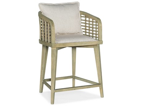 Hooker Furniture Surfrider Upholstered Zuri Cream Driftwood Counter Stool