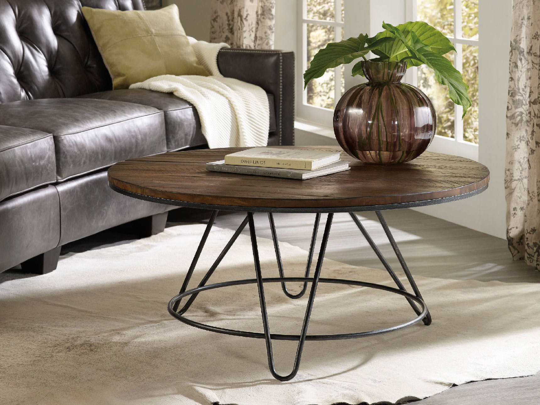 Hooker Furniture Dark Wood 38'' Wide Round Cocktail Table | HOO556250001