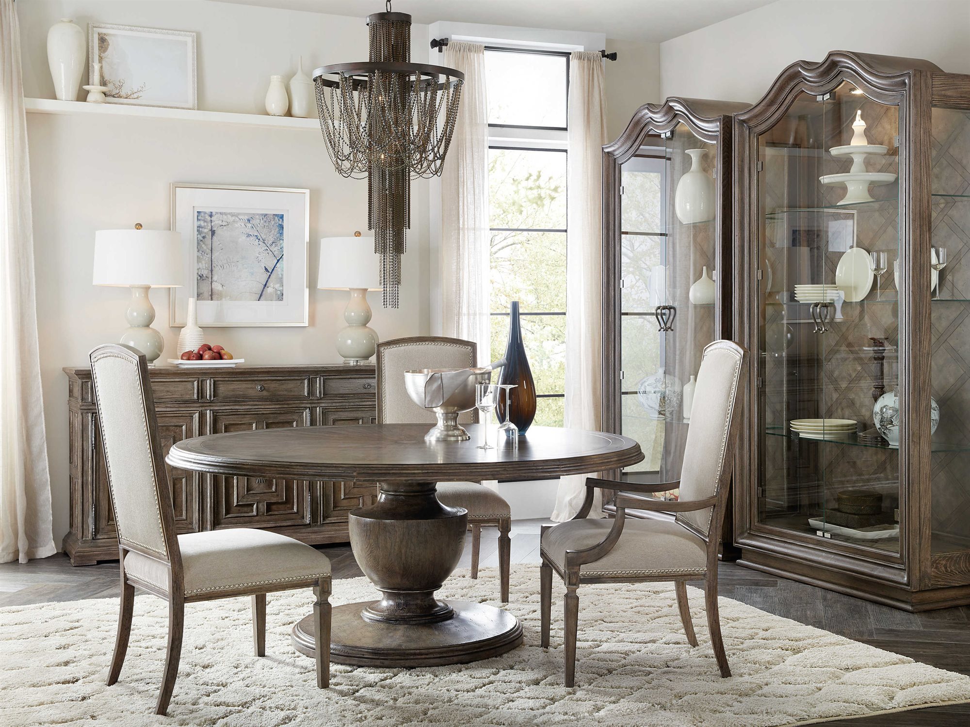 Hooker Dining Room With Beige Chair
