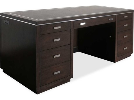 Hooker Furniture Work Your Way House Blend Junior Dark Wood Brown Ash Executive Desk