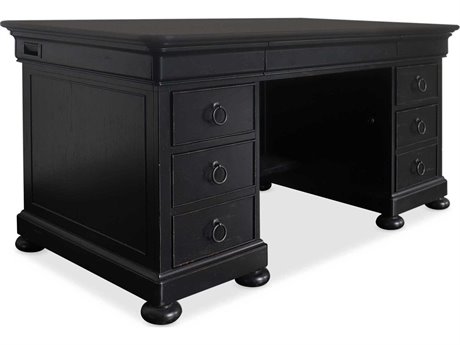 Hooker Furniture Work Your Way Bristowe Junior Black Executive Desk