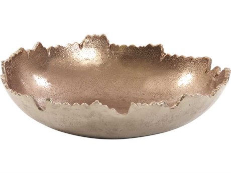 Howard Elliott Matte Copper Broken Edge Decorative Bowl / Wall Art