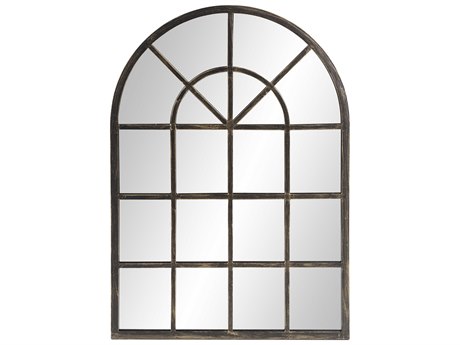 Howard Elliott Fenetre Oil Rubbed Bronze Arched Wall Mirror