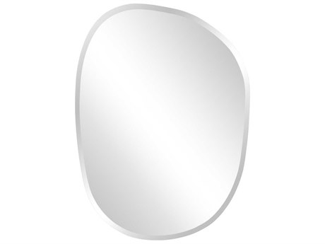 Howard Elliott Frameless Assymetrical Mirrored Wall Mirror