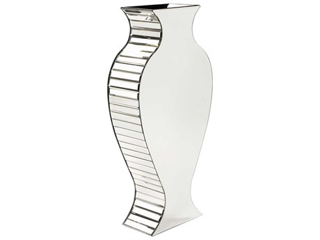 Howard Elliott Mirrored 13 x 6 Gray Vase