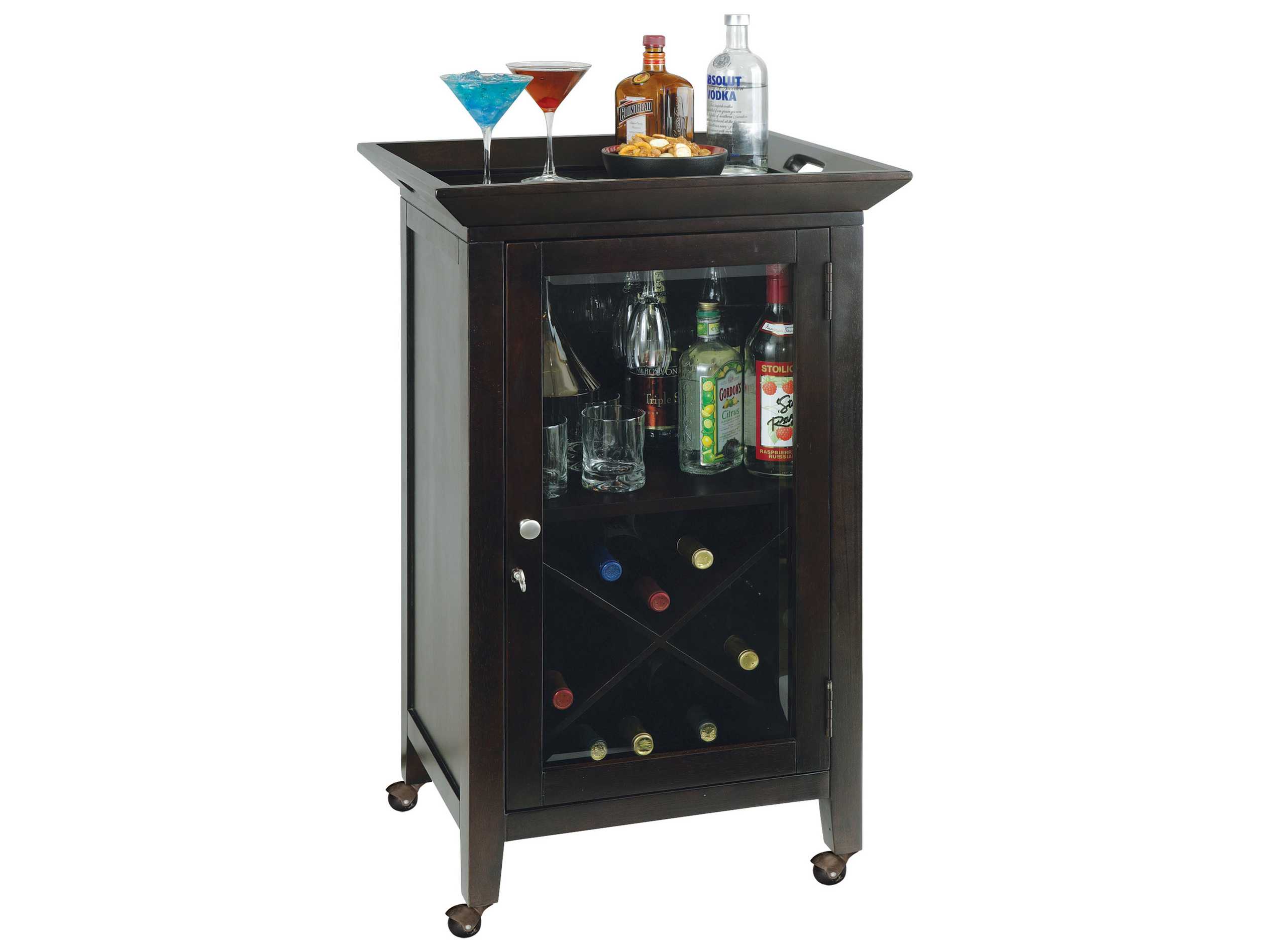 Howard Miller Butler Black Coffee Wine Bar Cabinet How695074