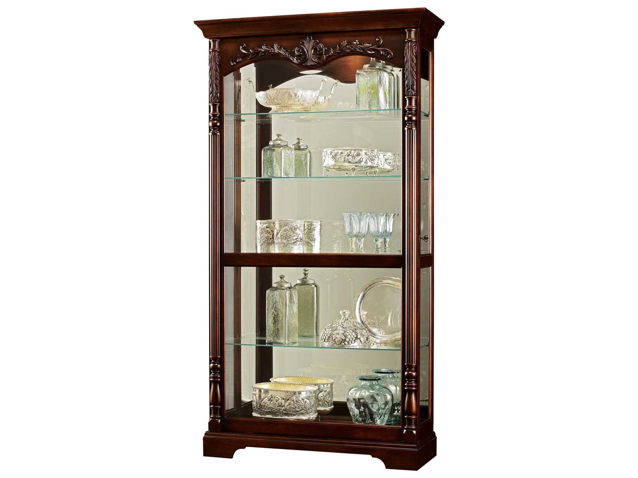 Howard Miller Felicia Rustic Cherry Curio Cabinet How680497