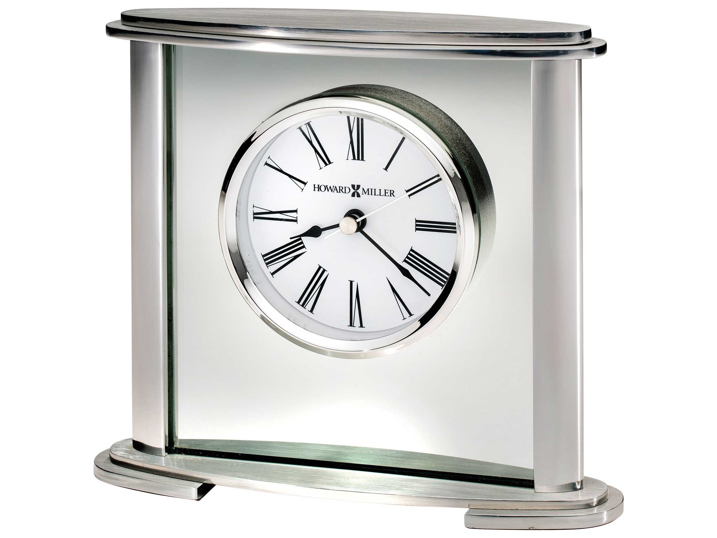 Howard Miller Glenmont Silver Table Clock HOW645774