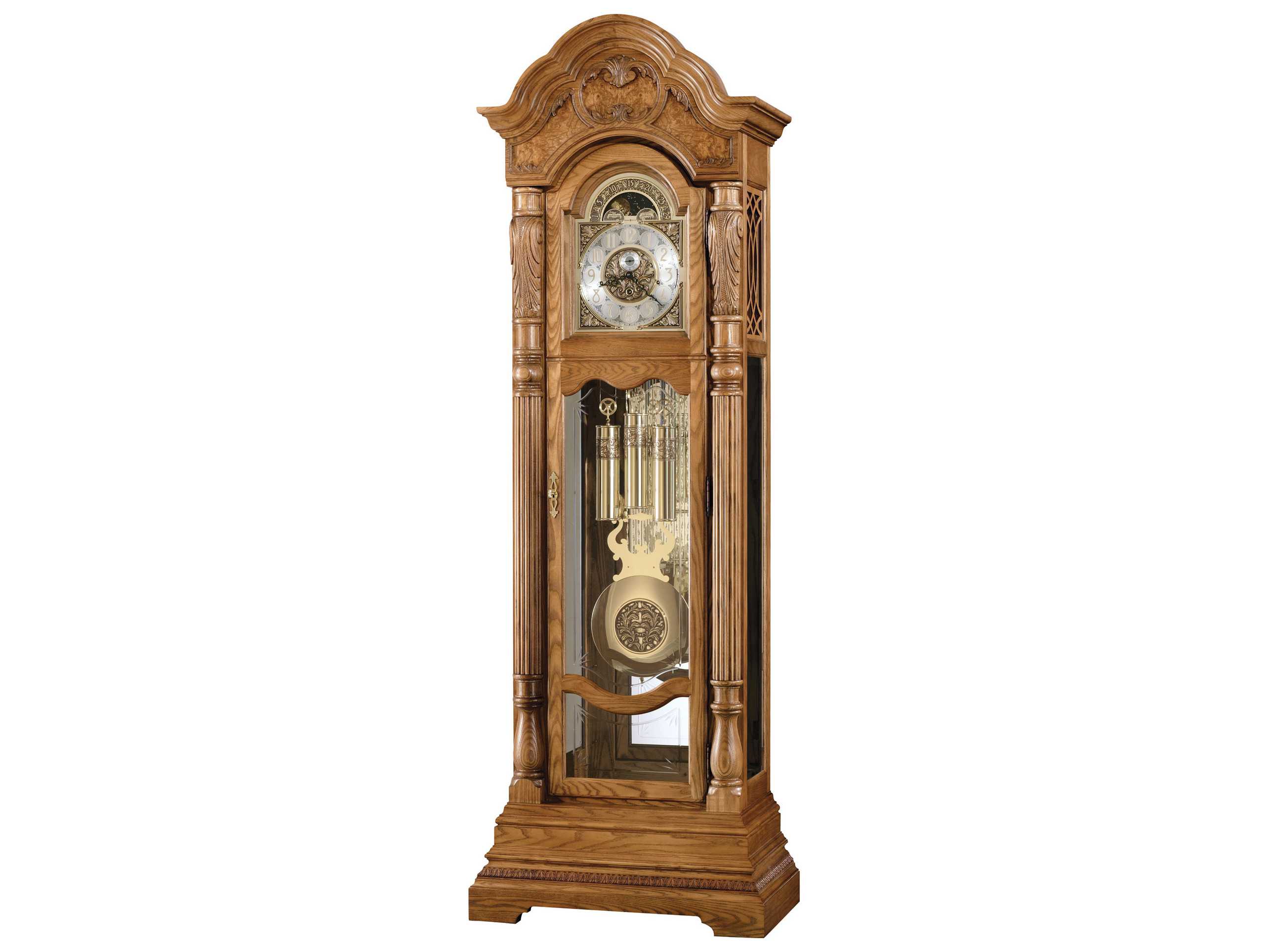 Download Howard Miller Nicolette Golden Oak Floor Clock | HOW611048