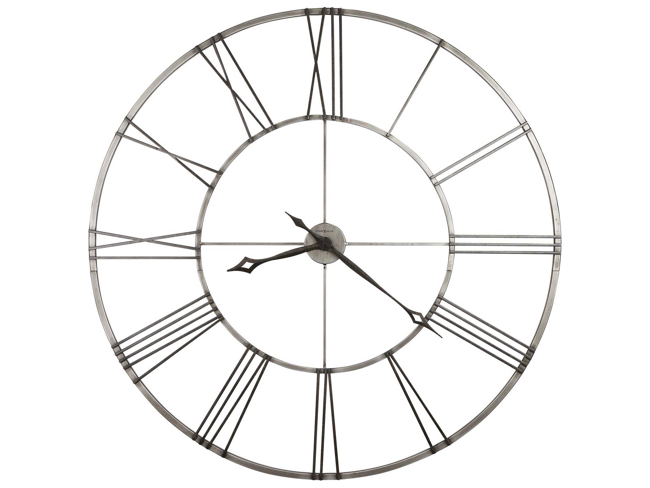 Howard Miller Stockton Brushed Aged Nickel Oversized Gallery Wall Clock