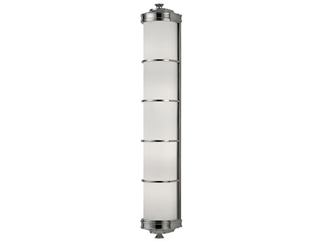 Hudson Valley Albany 4-Light Polished Nickel White Glass Wall Sconce