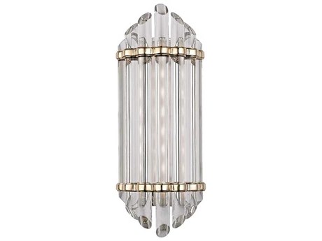 Hudson Valley Albion 1-Light Aged Brass Clear Glass LED Wall Sconce