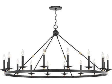 Hudson Valley Allendale 16-Light6-Light Aged Old Bronze Candelabra Round Chandelier