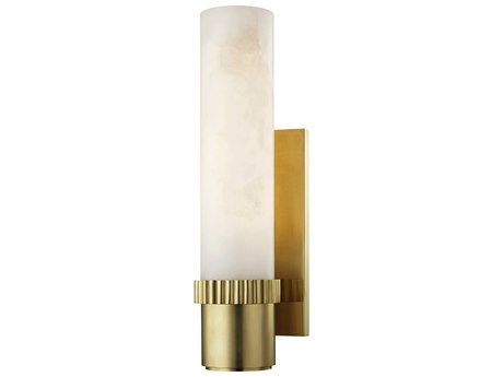 Hudson Valley Argon 1-Light Aged Brass Off White LED Wall Sconce