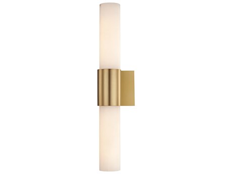 Hudson Valley Barkley 2-Light Aged Brass Off White LED Wall Sconce