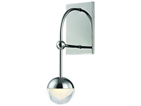 Hudson Valley Boca 1-Light Polished Nickel Clear Glass LED Wall Sconce