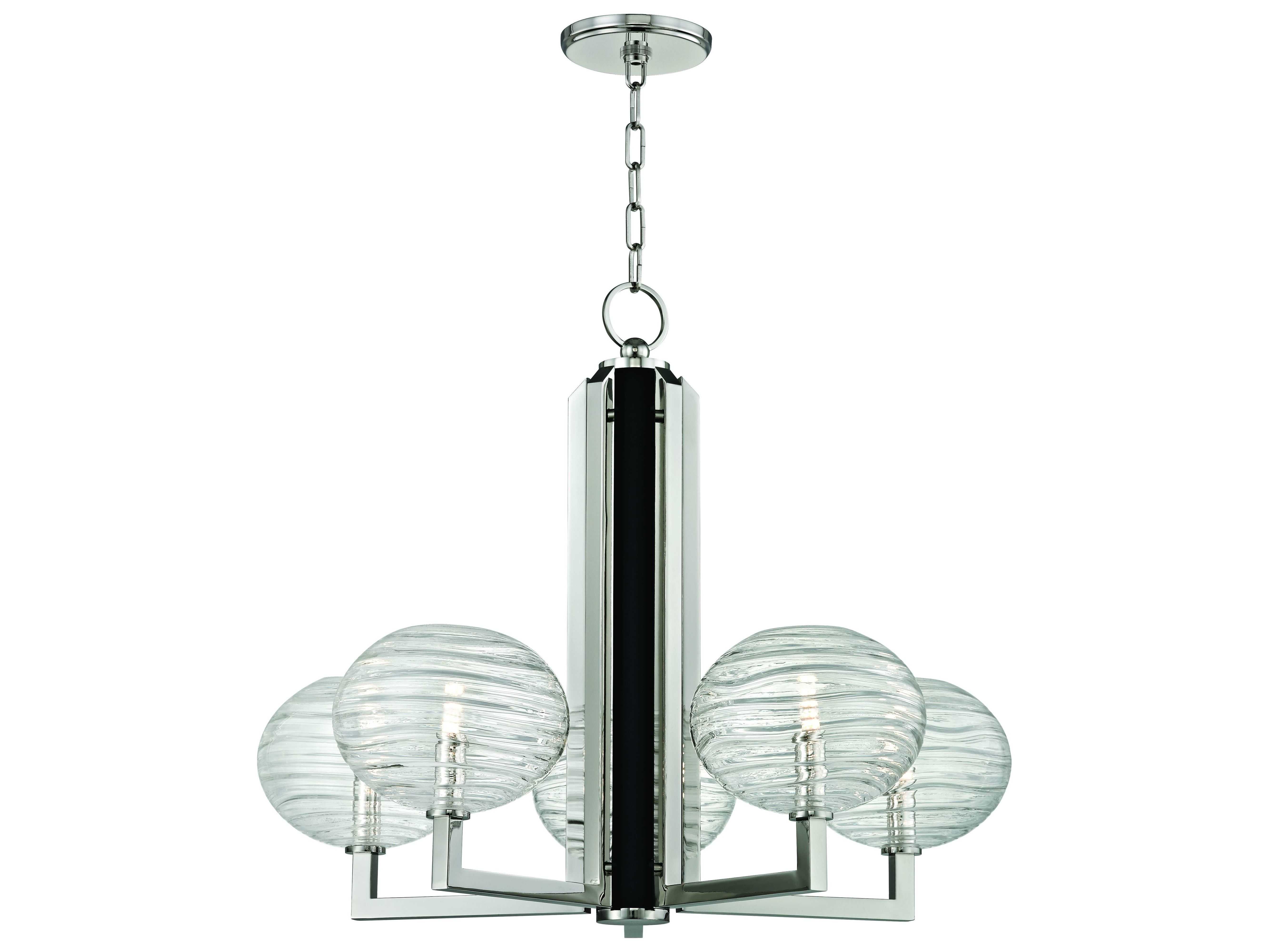 Hudson Valley Lighting Breton Polished Nickel 5 30'' Wide LED Glass