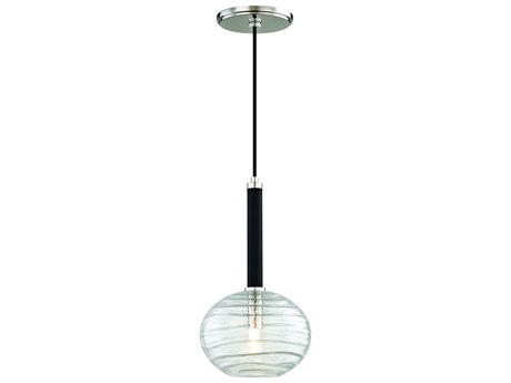 Hudson Valley Breton 1-Light Polished Nickel Clear Glass LED Globe Round Mini Pendant