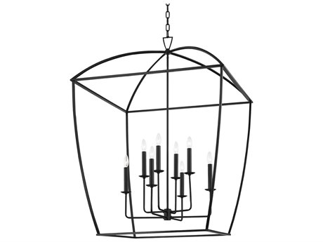 Hudson Valley Bryant 8-Light Aged Iron Black Candelabra Tiered Chandelier