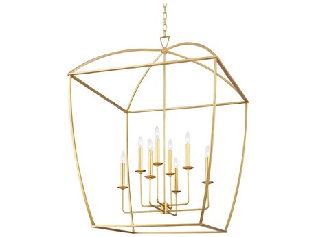 Hudson Valley Bryant 8-Light Gold Leaf Candelabra Tiered Chandelier
