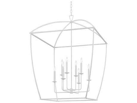 Hudson Valley Bryant 8-Light White Plaster Candelabra Tiered Chandelier