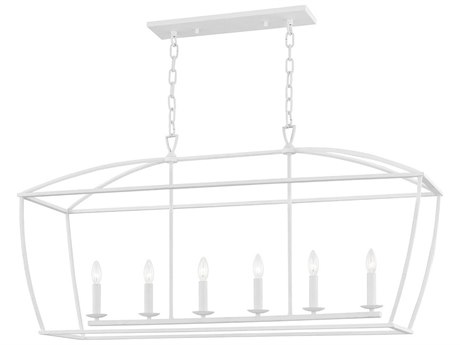 Hudson Valley Bryant 6-Light White Plaster Island Pendant