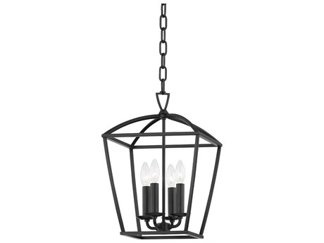 Hudson Valley Bryant 4-Light Aged Iron Black Candelabra Chandelier