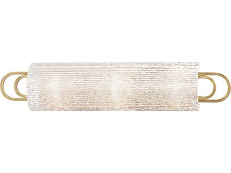 Hudson Valley Buckley 3-Light Aged Brass Clear Glass Vanity Light