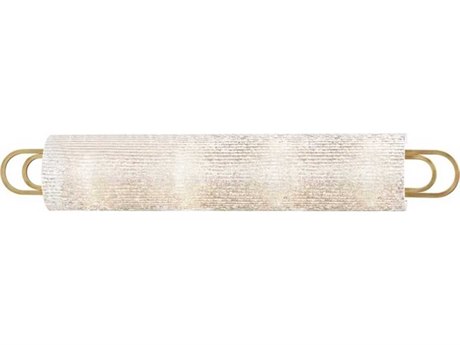 Hudson Valley Buckley 4-Light Aged Brass Clear Glass Vanity Light