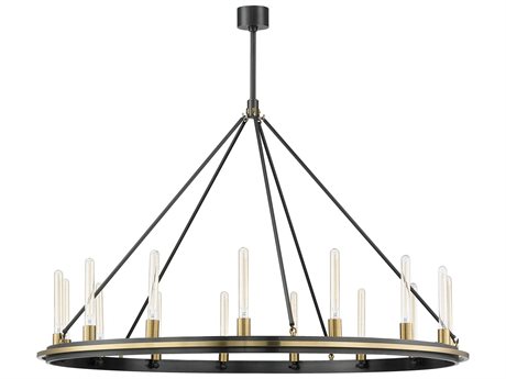 Hudson Valley Chambers 15-Light Aged Old Bronze Round Chandelier