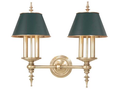 Hudson Valley Cheshire 4-Light Aged Brass Black Wall Sconce
