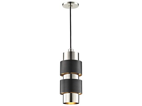 Hudson Valley Cyrus 2-Light Polished Nickel Old Bronze Combo Cylinder Mini Pendant
