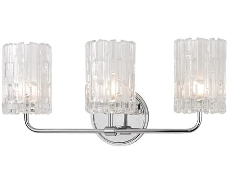 Hudson Valley Dexter 3-Light Polished Chrome Clear Glass Vanity Light