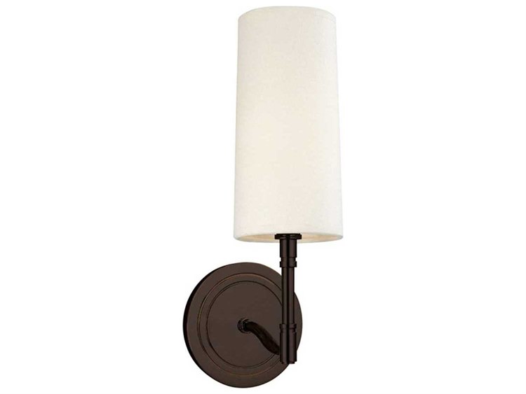 Photos - Chandelier / Lamp Hudson Valley Dillon 1-Light Old Bronze Off White Wall Sconce 361-OB