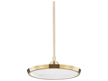 Hudson Valley Draper 1-Light Aged Brass LED Round Pendant