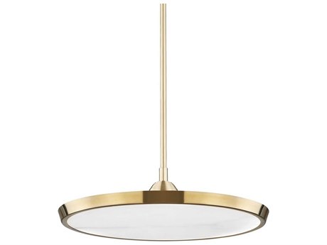 Hudson Valley Draper 1-Light Aged Brass LED Round Pendant