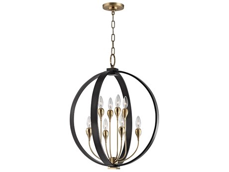 Hudson Valley Dresden 8-Light Aged Old Bronze Candelabra Round Tiered Chandelier