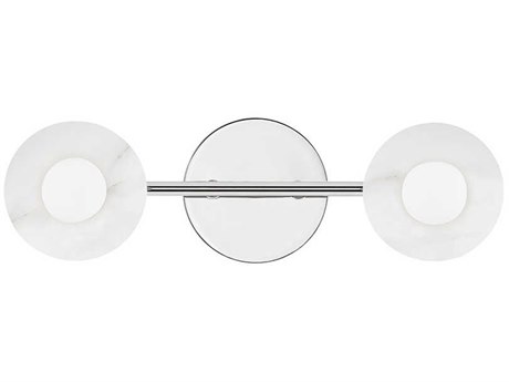 Hudson Valley Elmont 2-Light Polished Nickel Vanity Light