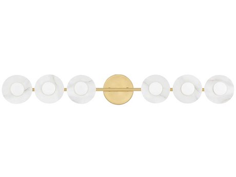 Hudson Valley Elmont 6-Light Aged Brass Vanity Light
