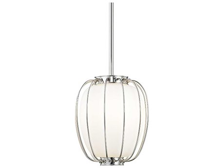 Hudson Valley Ephron 1-Light Polished Nickel Yellow Glass Mini Pendant
