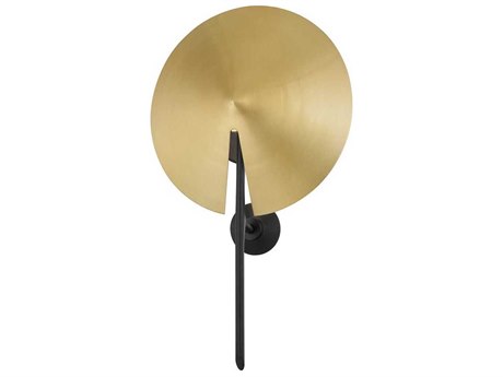 Hudson Valley Equilibrium 1-Light Black Aged Brass Wall Sconce