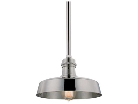 Hudson Valley Falls 1-Light Polished Nickel Bowl Dome Mini Pendant