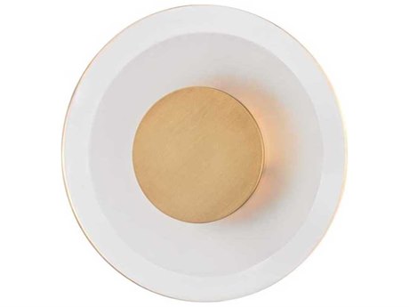 Hudson Valley Guthrie 1-Light Aged Brass White Glass LED Wall Sconce