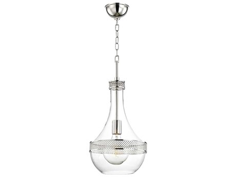 Hudson Valley Hagen 1-Light Polished Nickel Clear Glass Mini Pendant