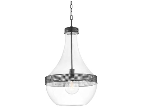 Hudson Valley Hagen 1-Light Old Bronze Glass Linear Pendant